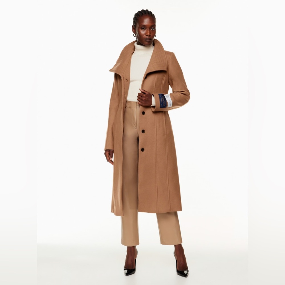 Aritzia The Connor Coat Long in Classic Camel, size XS